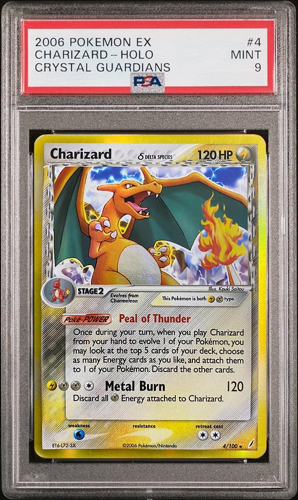 Charizard #4 - Crystal Guardians - PSA 9