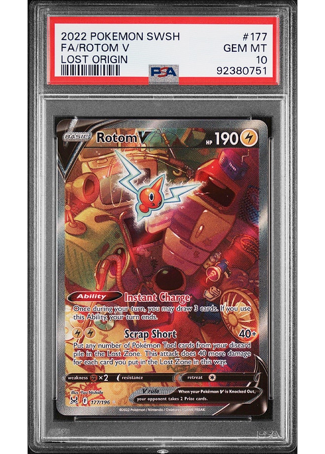 Rotom V #177 - Lost Origin - PSA 10