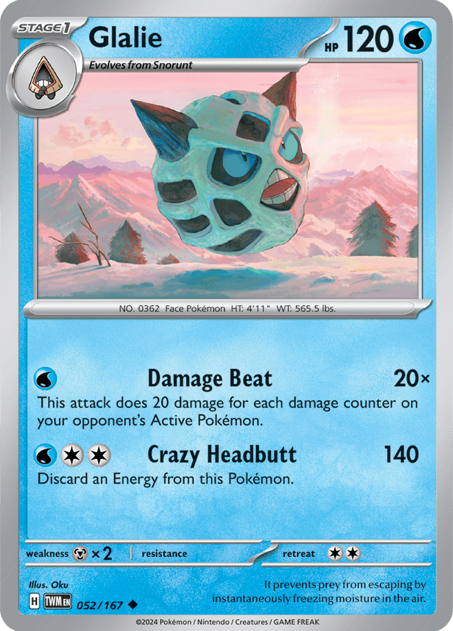 Glalie 052/167 - Reverse Holo