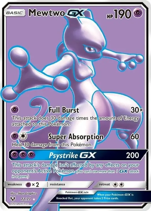 J様用　Mewtwo-GX EXルール 280HP show-mewtwo-gx-rare-ultra-72-