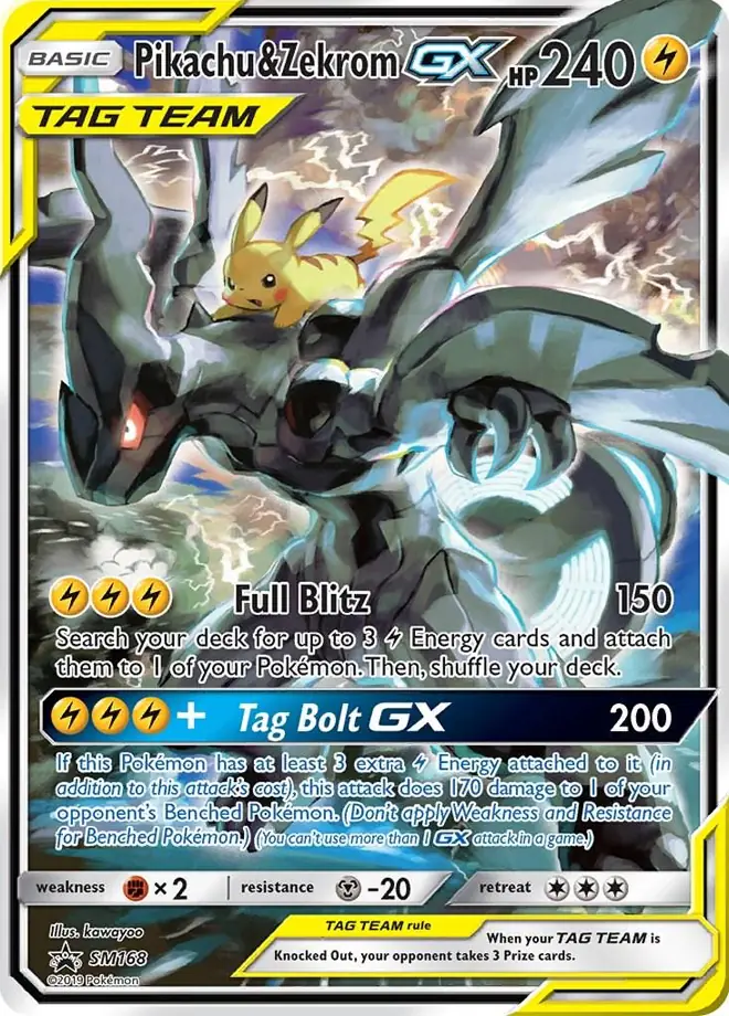 Pikachu & Zekrom GX 168 Satın Al - Pikachu & Zekrom GX 168