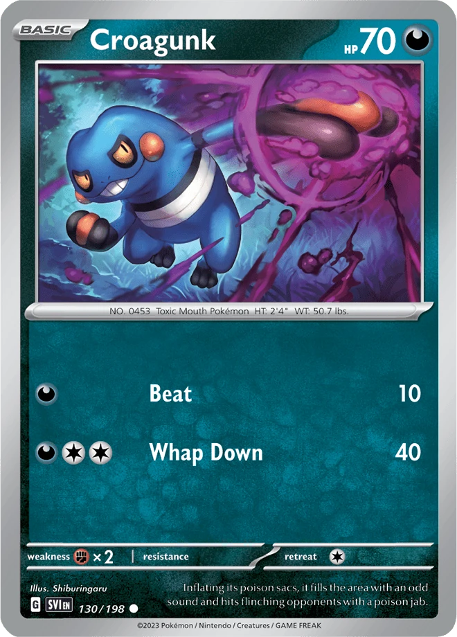 Croagunk 130/198 - Reverse Holo