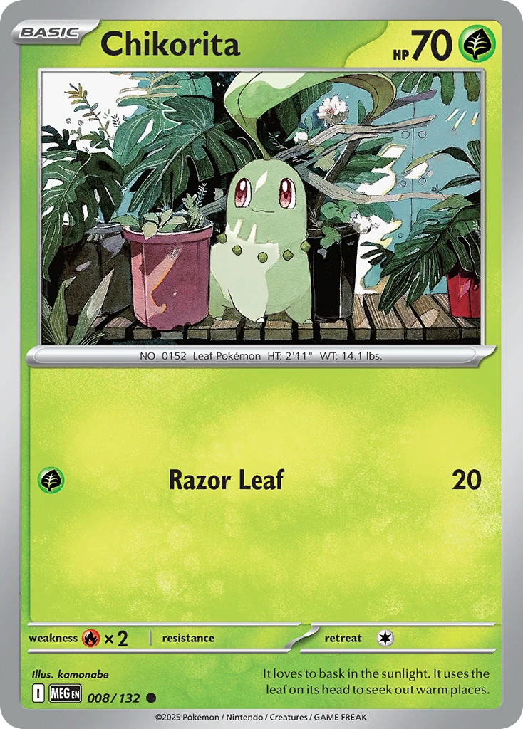 Chikorita 008/132 - Reverse Holo
