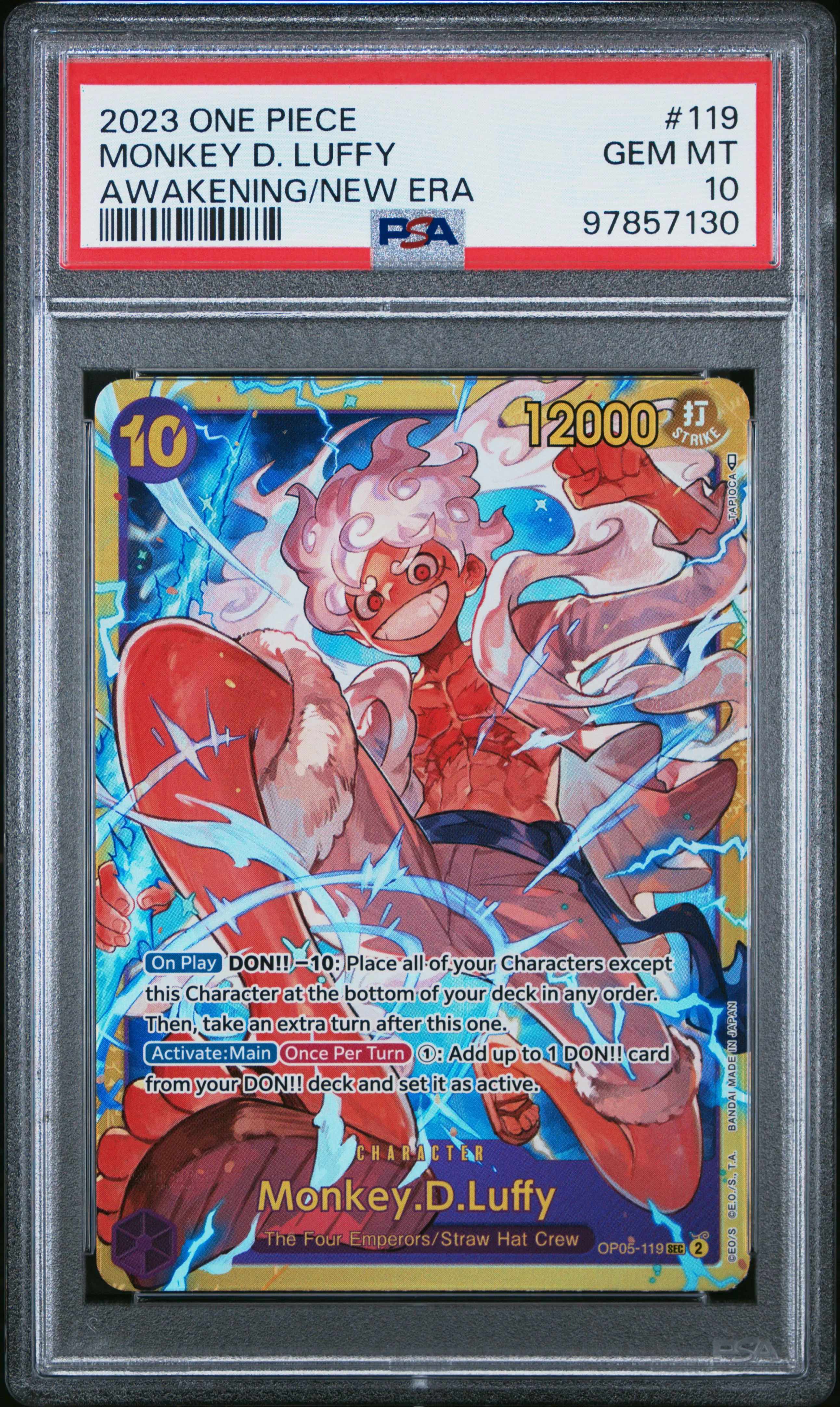 Monkey D. Luffy #014 - One Piece Magazine Vol. 20 - PSA 10 Satın