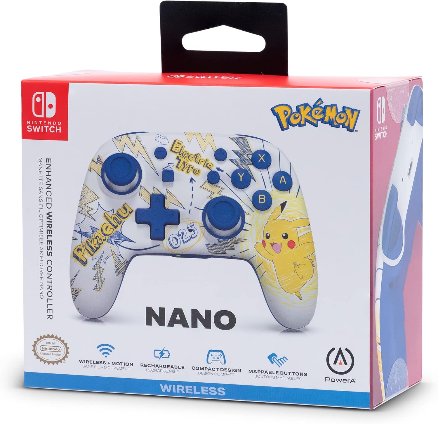 Nano Enhanced Wireless Controller For Nintendo Switch - Pokémon: Pikachu School Days