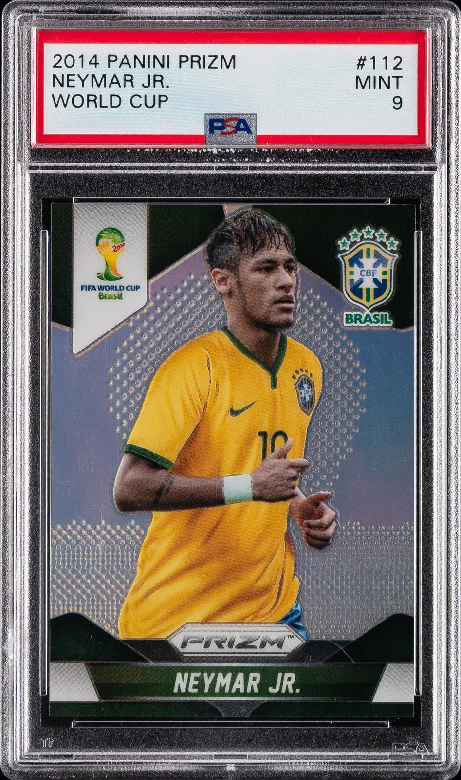 Neymar Jr. #P112 - Panini Prizm World Cup 2014 - PSA 9