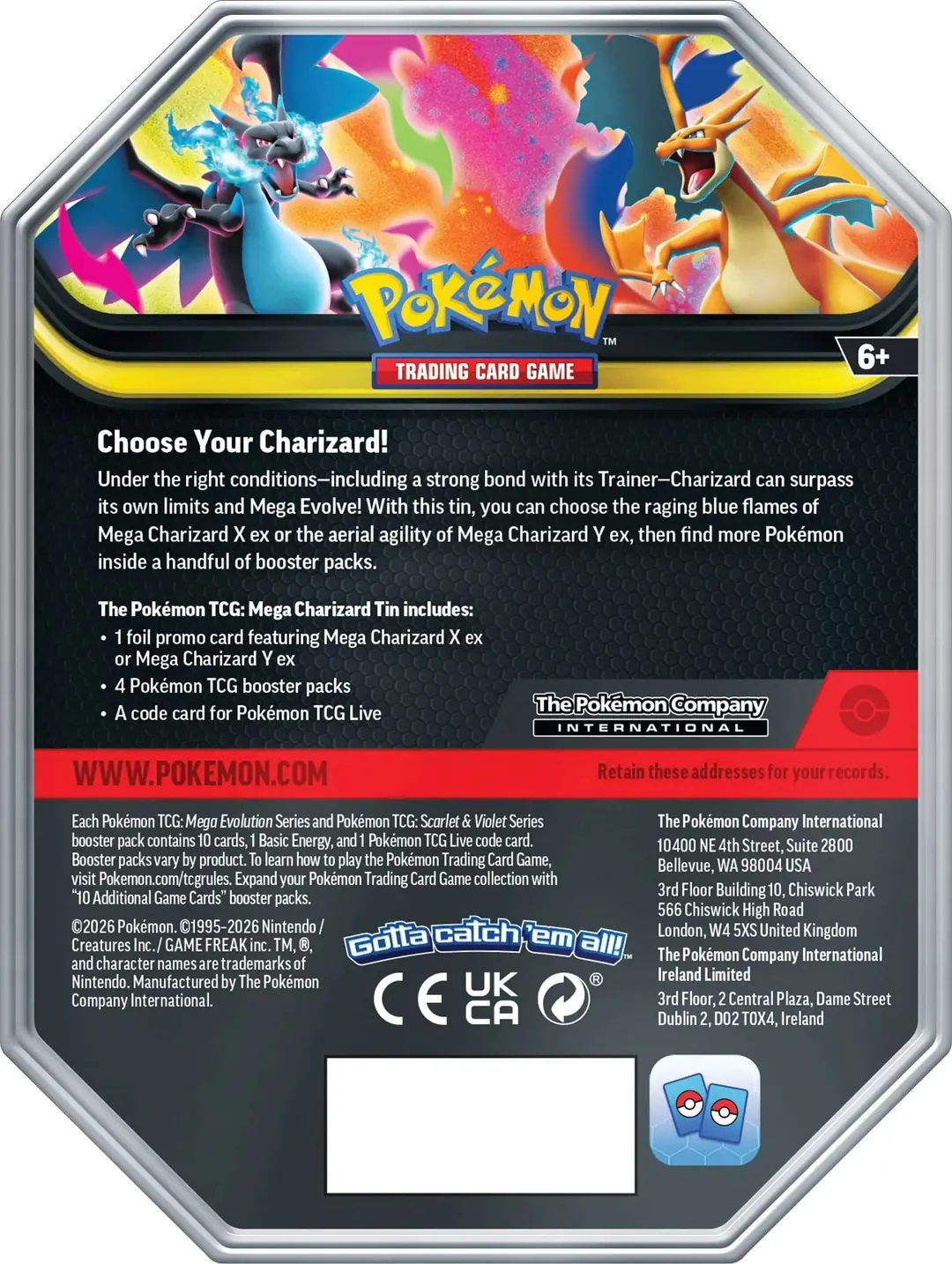 Mega Charizard X Ex Tin