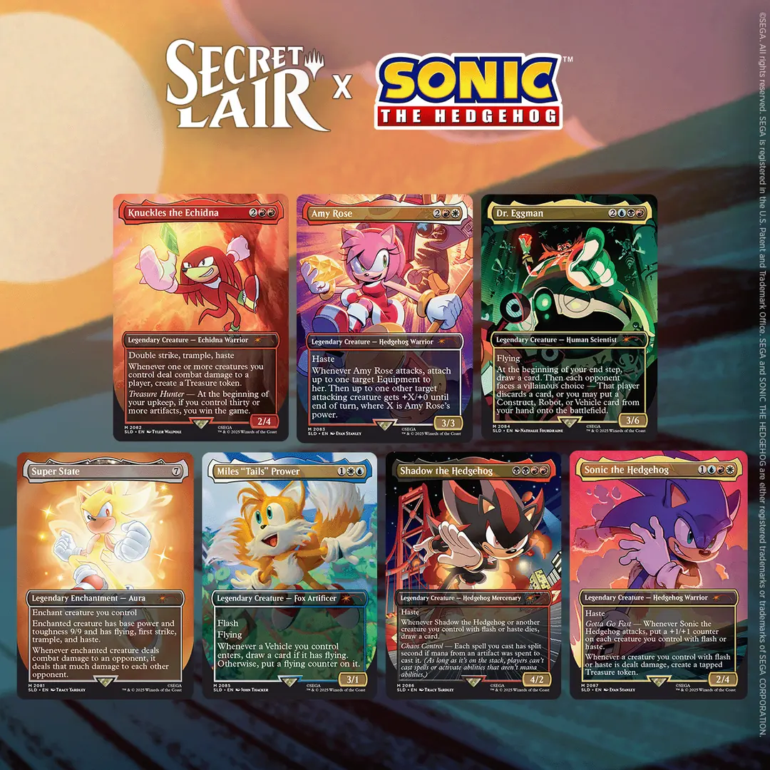 Secret Lair x Sonic The Hedgehog - Friends & Foes - Rainbow Foil Secret Lair x Sonic The Hedgehog - Friends & Foes - Rainbow Foil