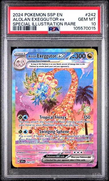 Alolan Exeggutor ex #242 - Surging Sparks - PSA 10