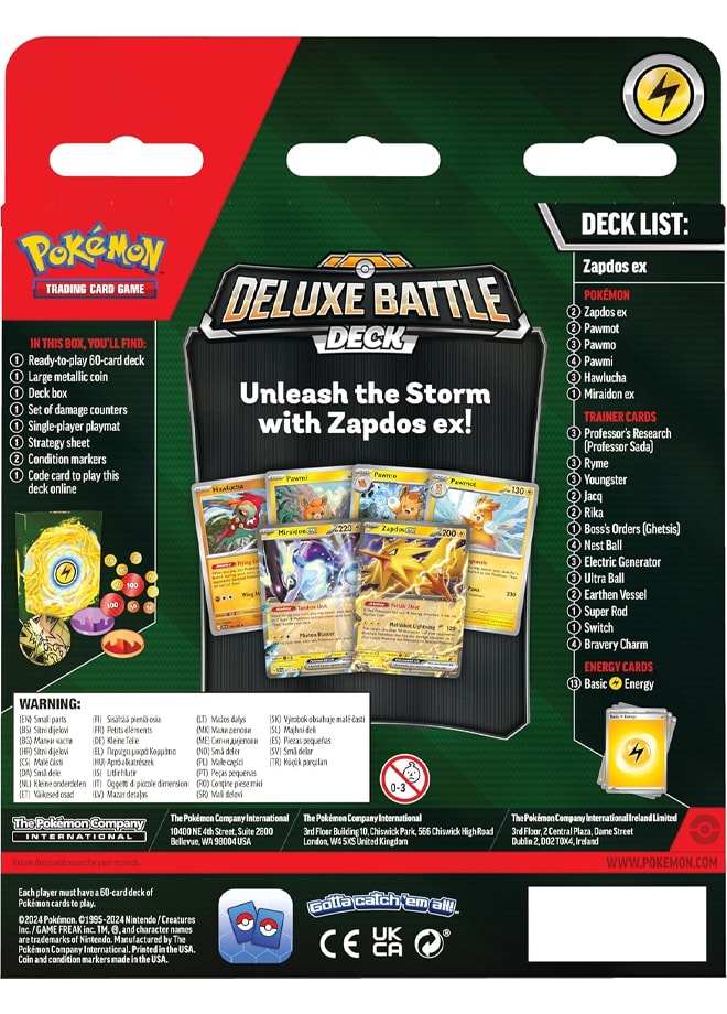 Zapdos ex Deluxe Battle Deck