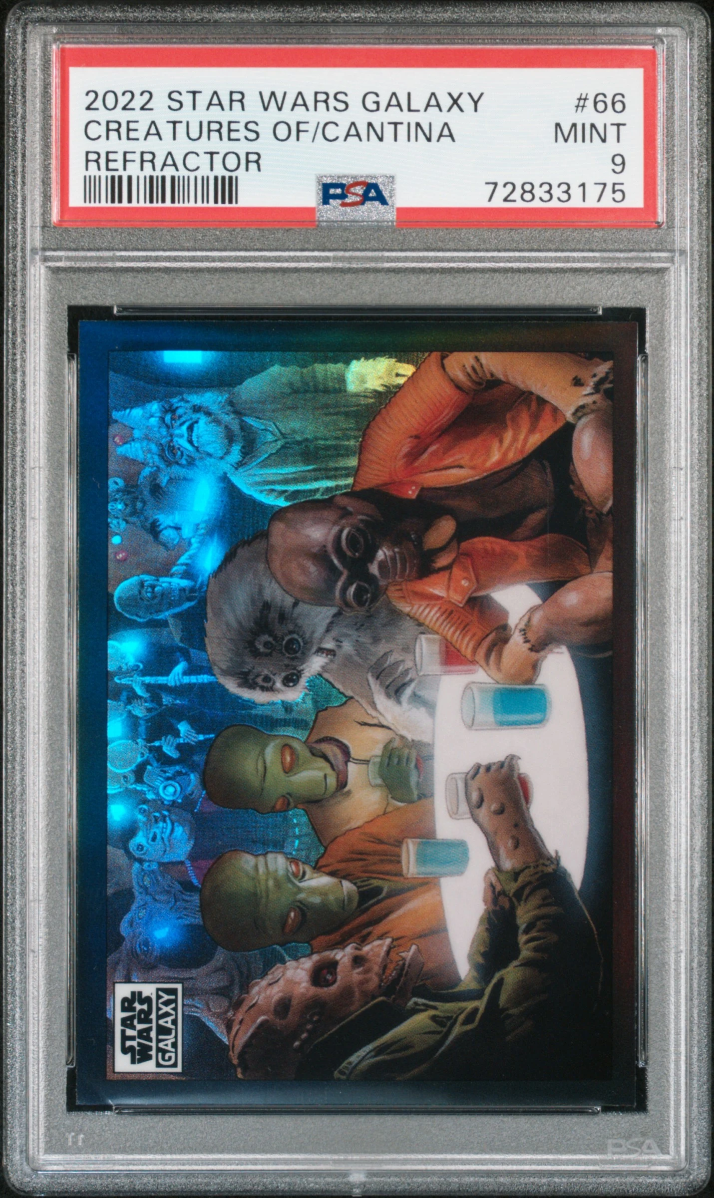 Creatures of the Cantina Refractor #66 - 2022 Topps Chrome Star Wars Galaxy - PSA 9
