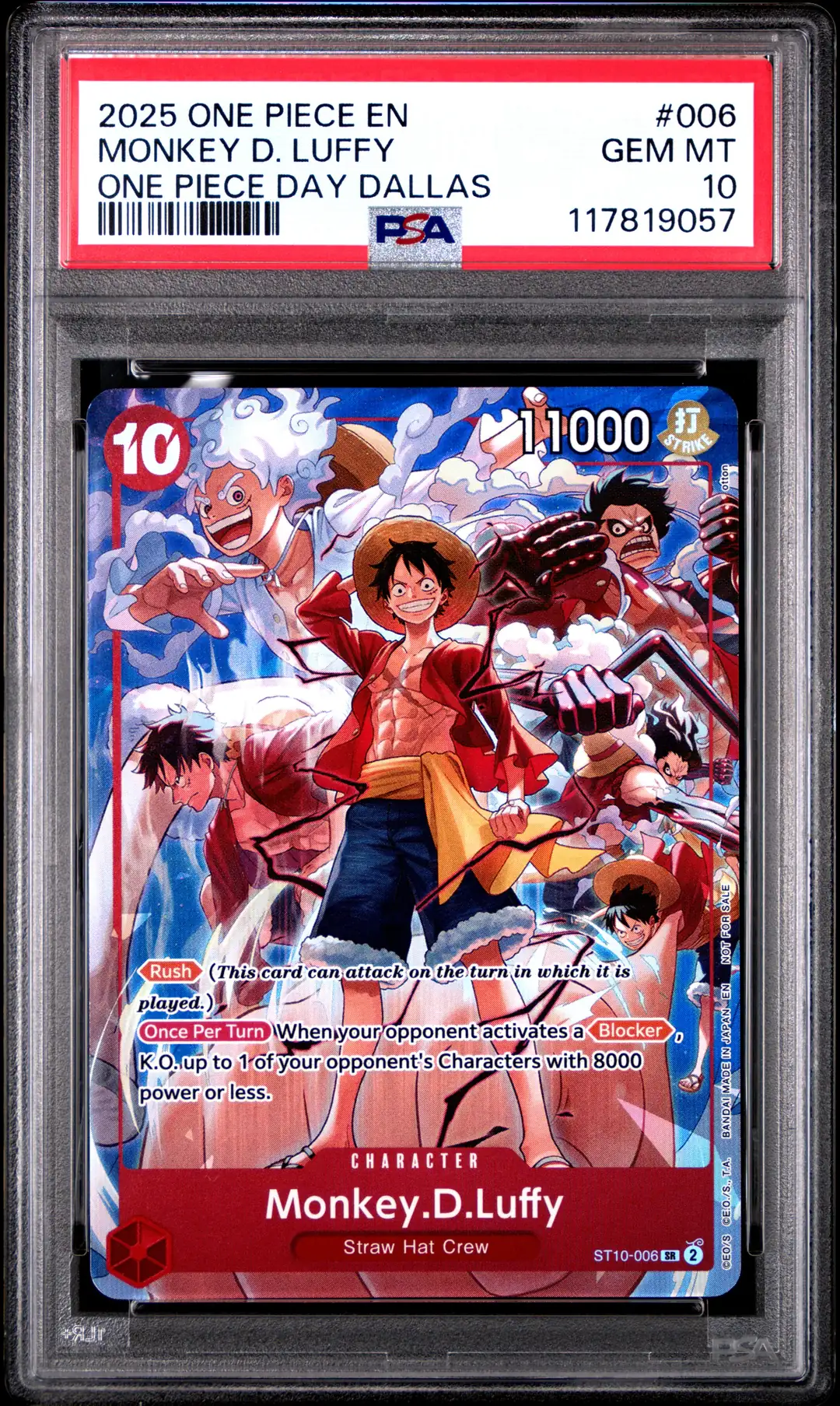 Monkey D. Luffy #ST10-006 - Day Dallas - PSA 10 Satın Al - Monkey