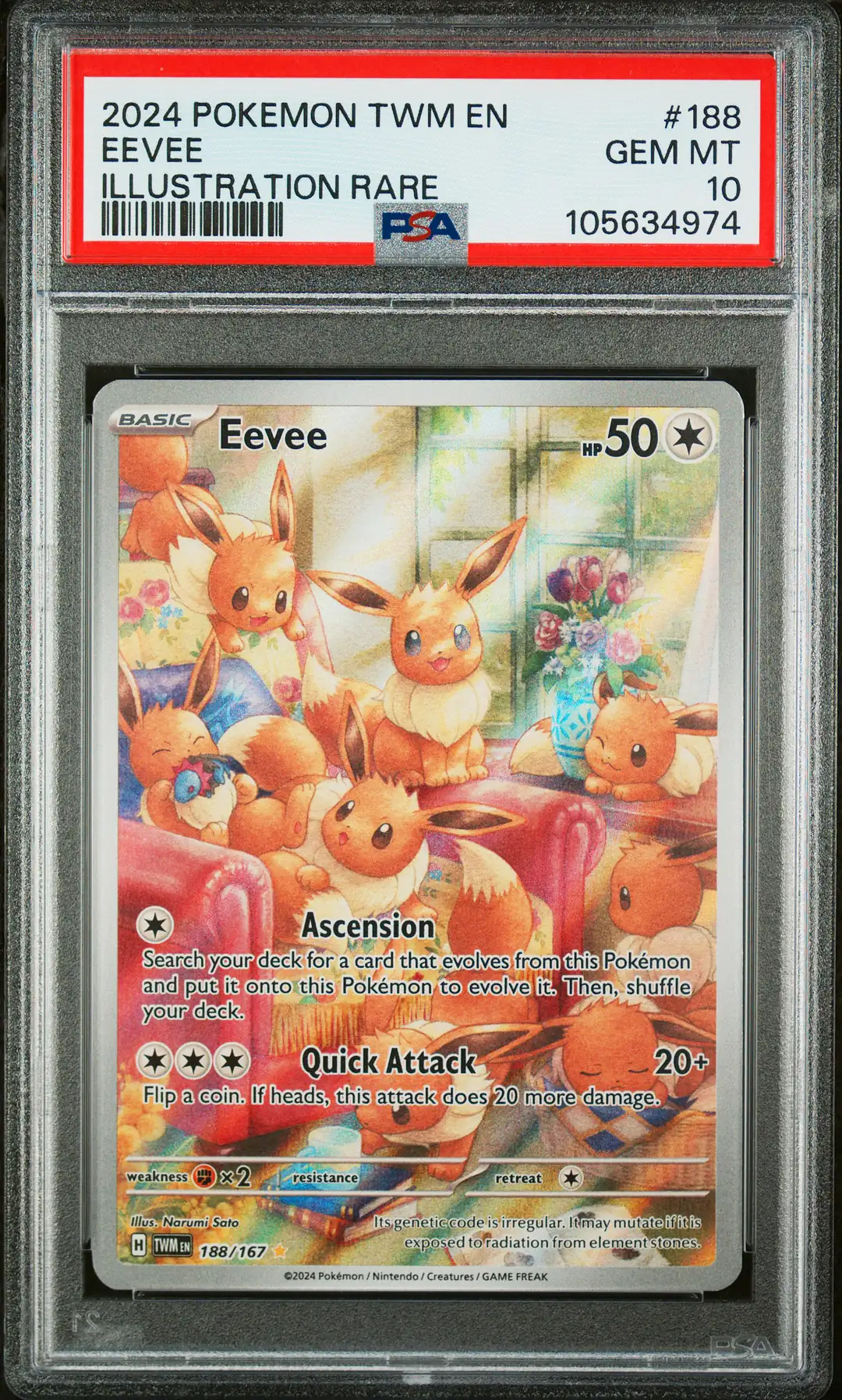 Eevee #188 - Twilight Masquerade - PSA 10 Satın Al - Eevee #188