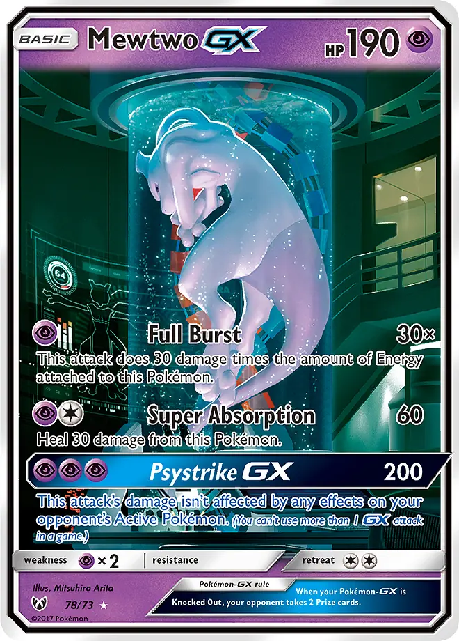 Mewtwo GX ポケモンカード 190HP Mewtwo GX 78/73 Satın Al - Mewtwo GX 78/73