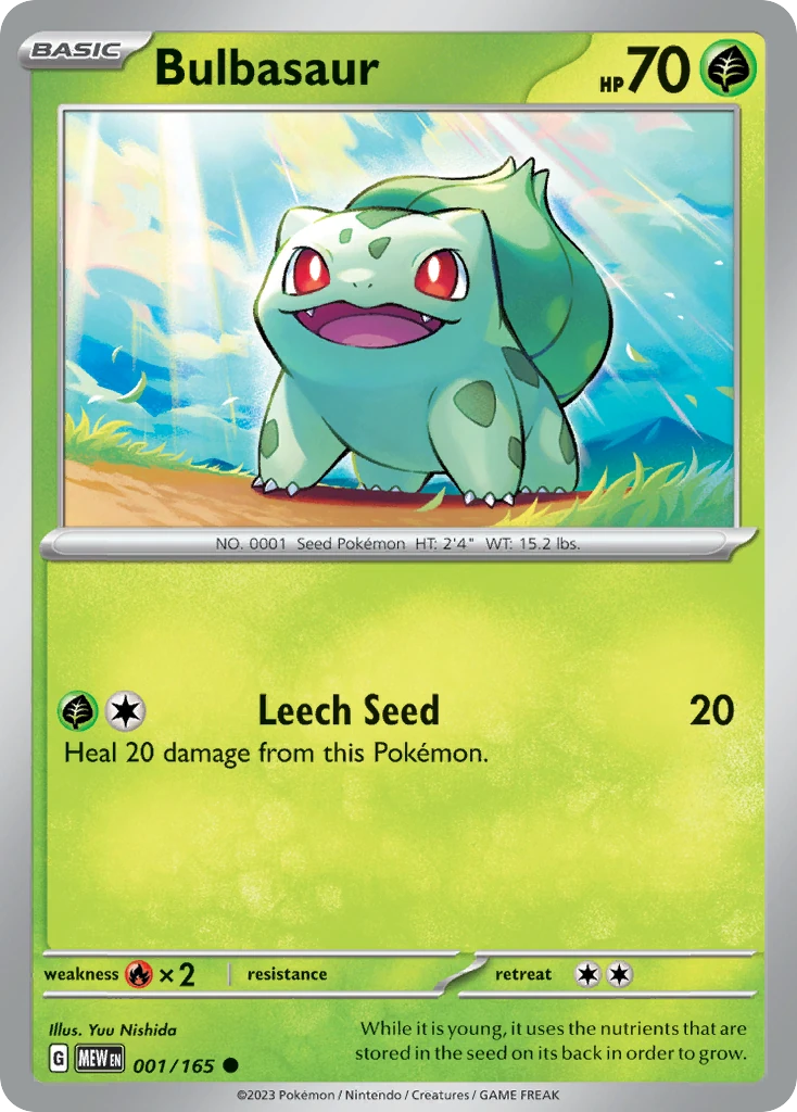 Bulbasaur 001/165 - Reverse Holo