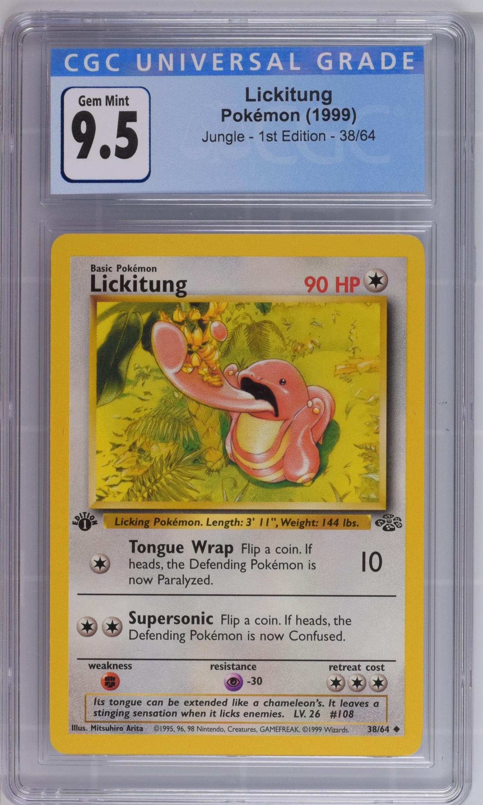Lickitung #38 - Jungle (First Edition) - CGC 9.5