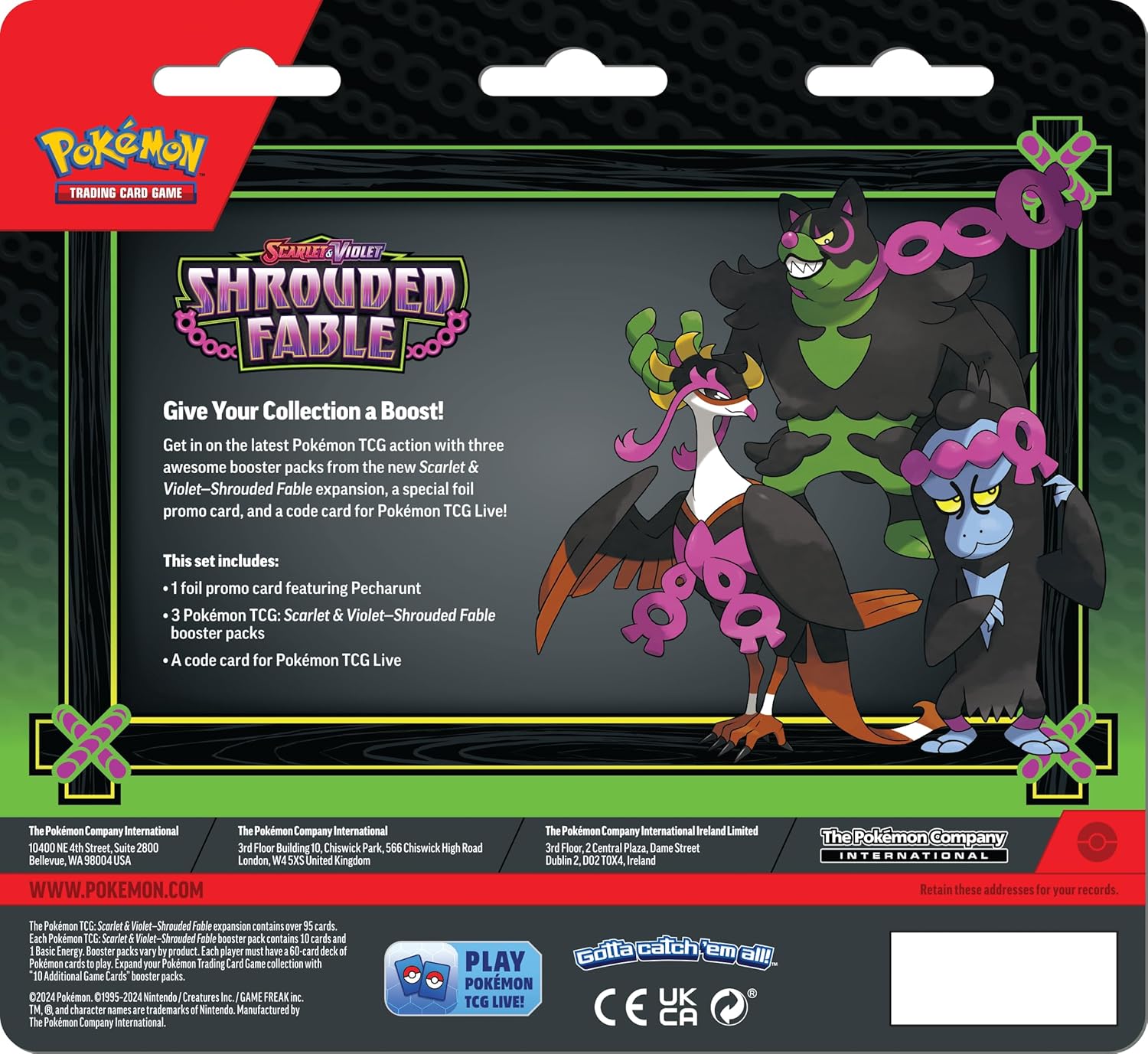 Shrouded Fable 3 Pack Blister - Pecharunt