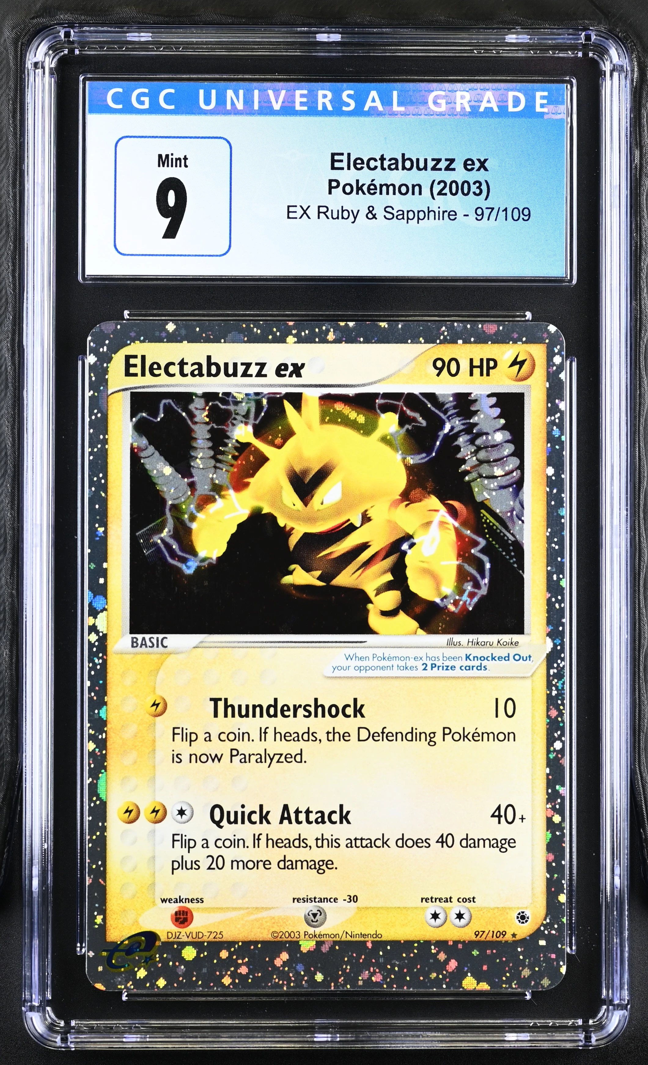 Electabuzz ex #97 - EX Ruby & Sapphire - CGC 9