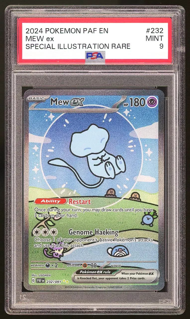 Mew Ex #232 - Paldean Fates - PSA 9