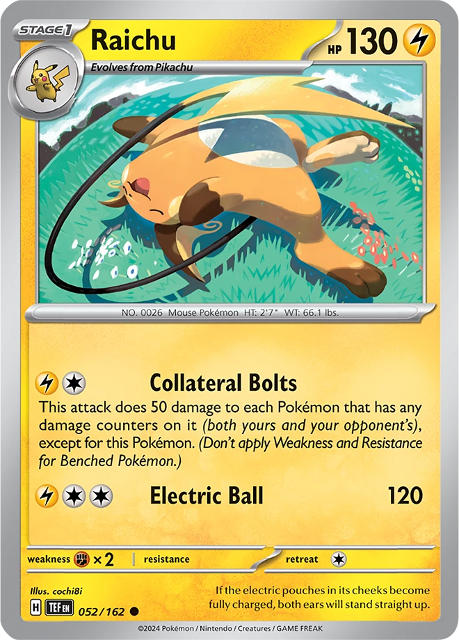 Raichu 052/162 - Reverse Holo