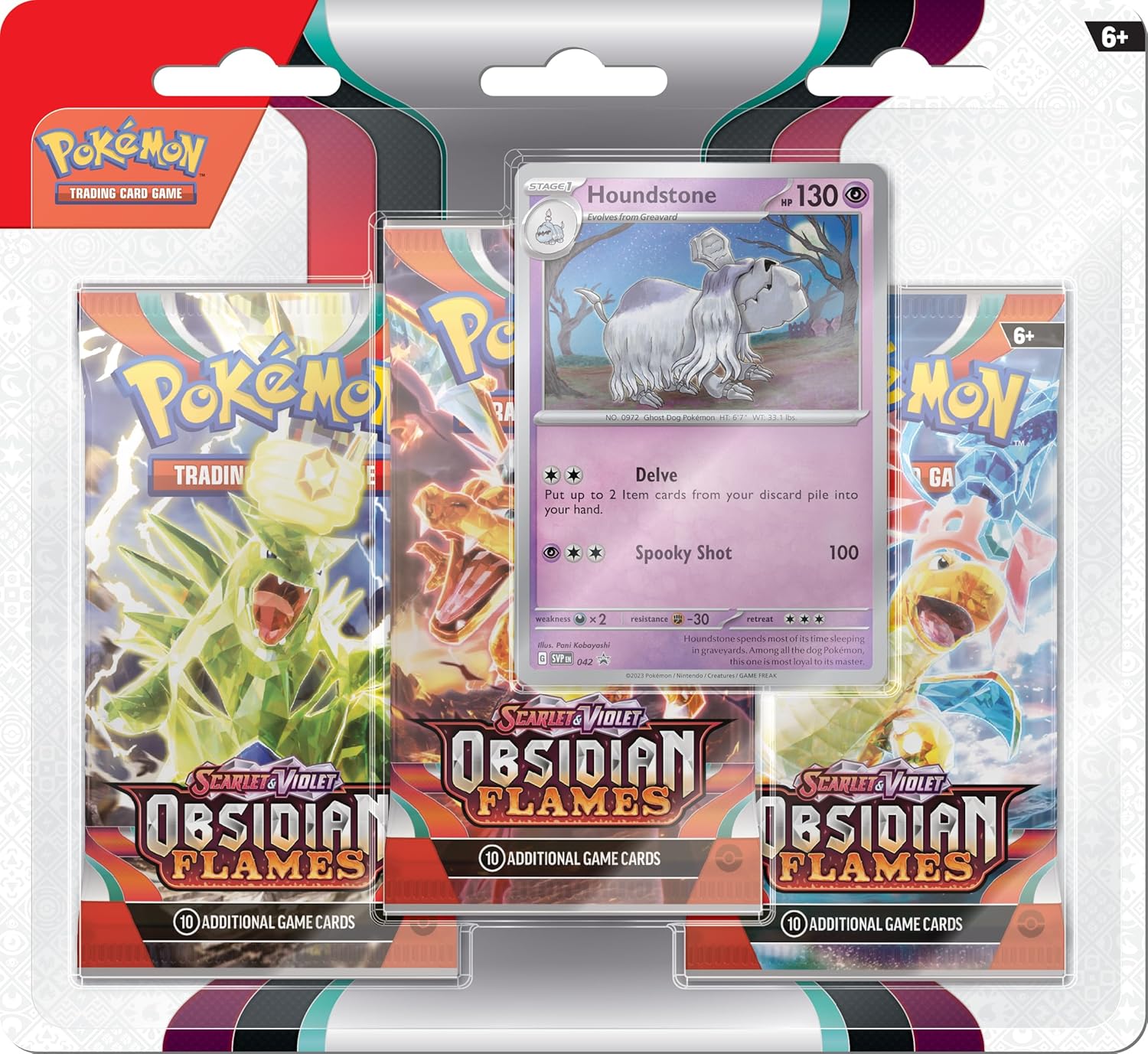 Obsidian Flames 3 Pack Booster Blister (Houndstone)