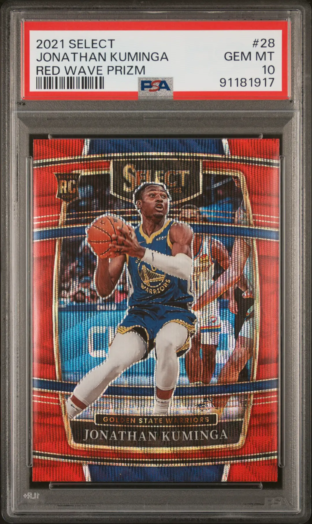 Jonathan Kuminga #28 - 2021 Panini Select Basketball - Red Wave