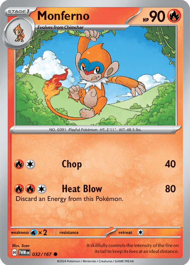 Monferno 032/167 - Reverse Holo