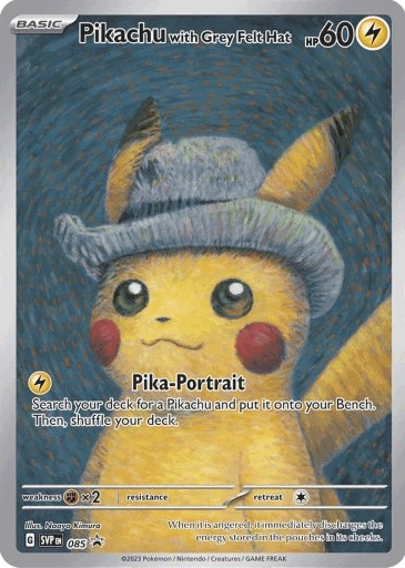 Pikachu with Grey Felt Hat 085