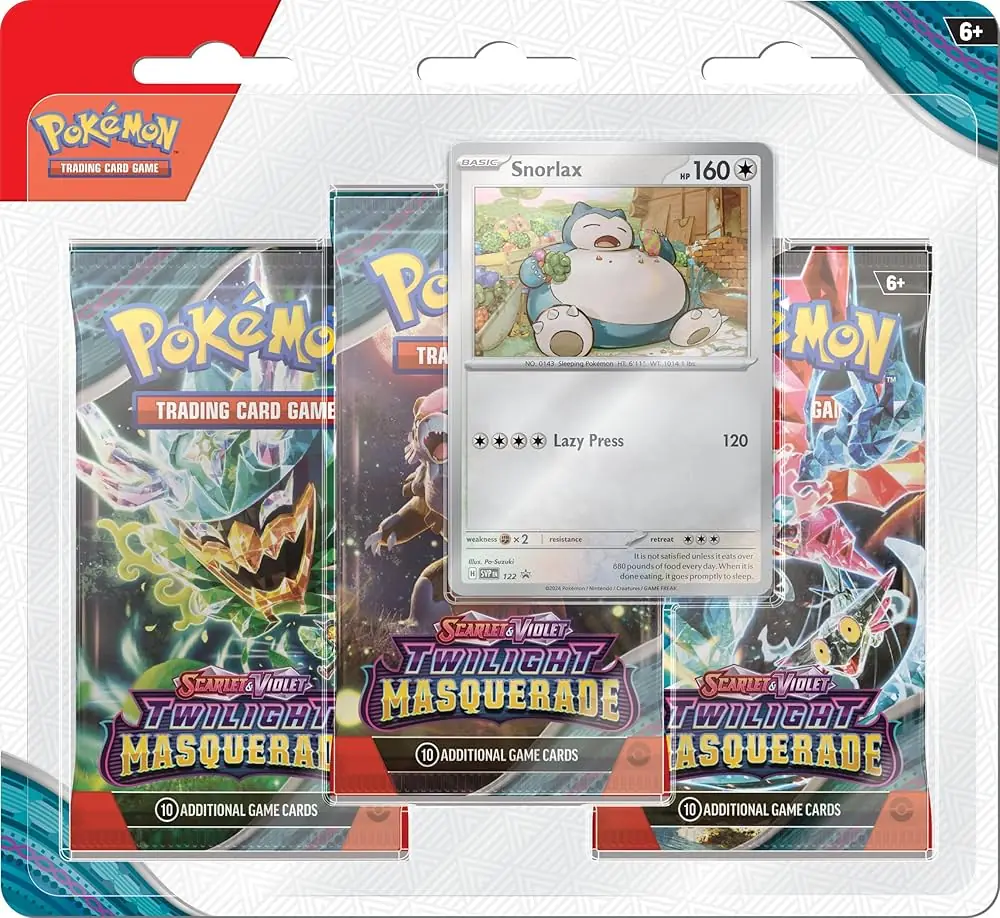 Twilight Masquarade 3 Pack Booster Blister - Snorlax