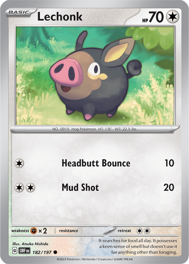 Lechonk 182/197 - Reverse Holo