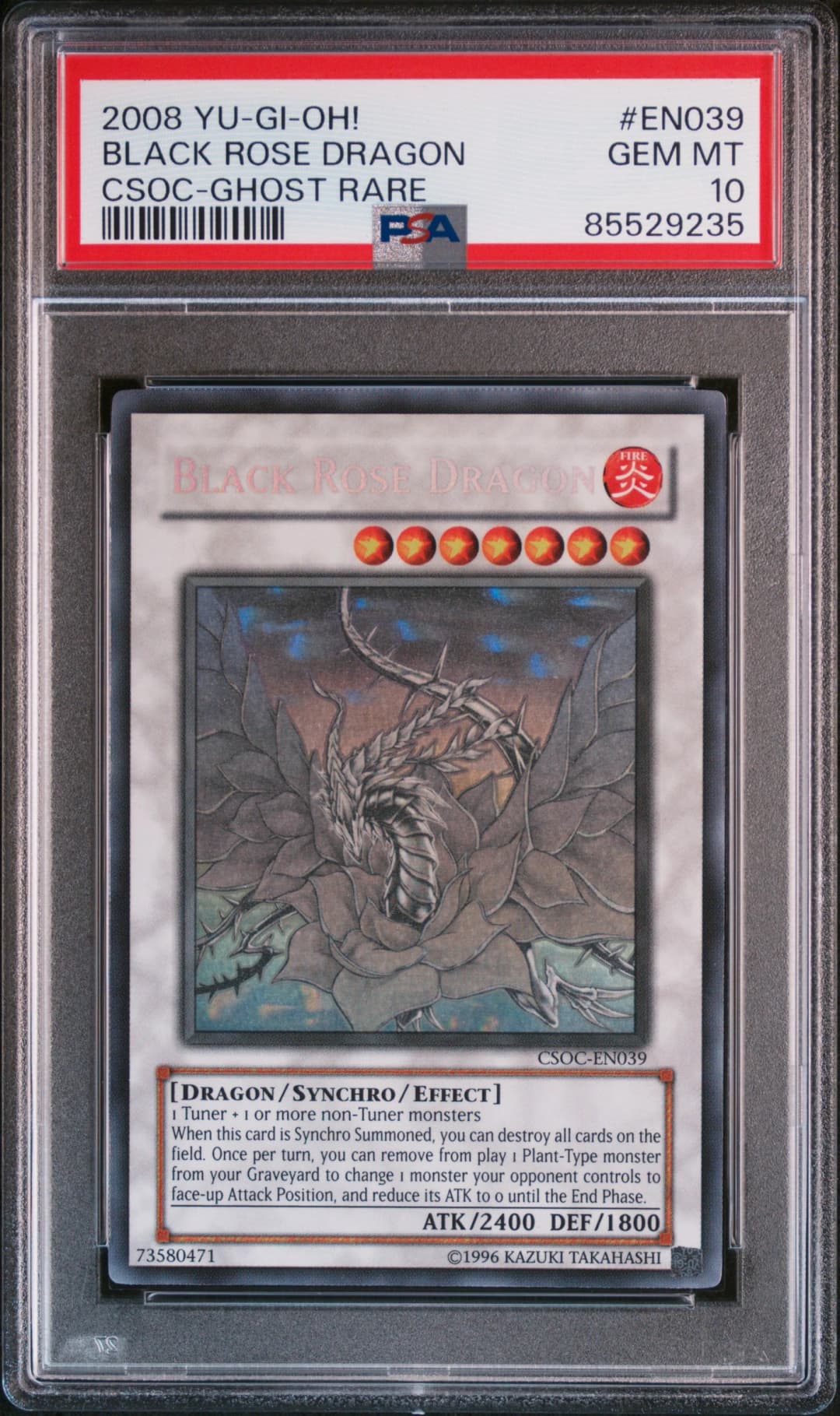 Black Rose Dragon (Ghost Rare) - CSOC-EN039 - PSA 10 | Card House