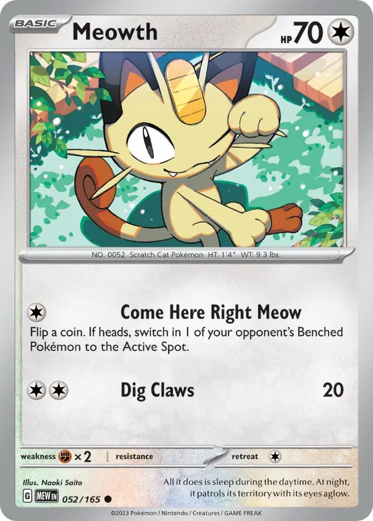 Meowth 052/165 Satın Al - Meowth 052/165