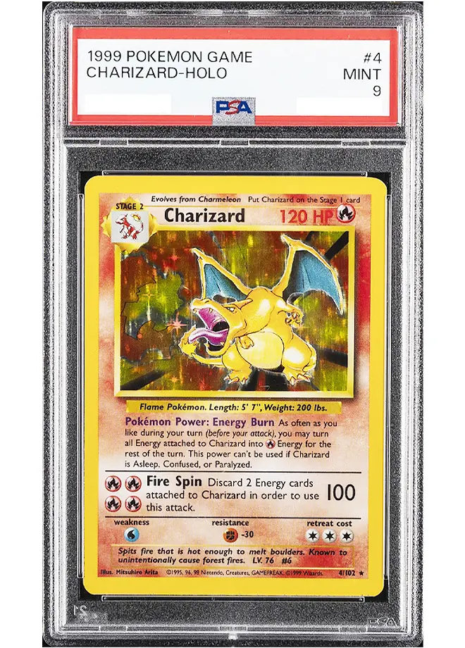 Charizard #4 - Base Set - PSA 9 Satın Al - Charizard #4 - Base Set