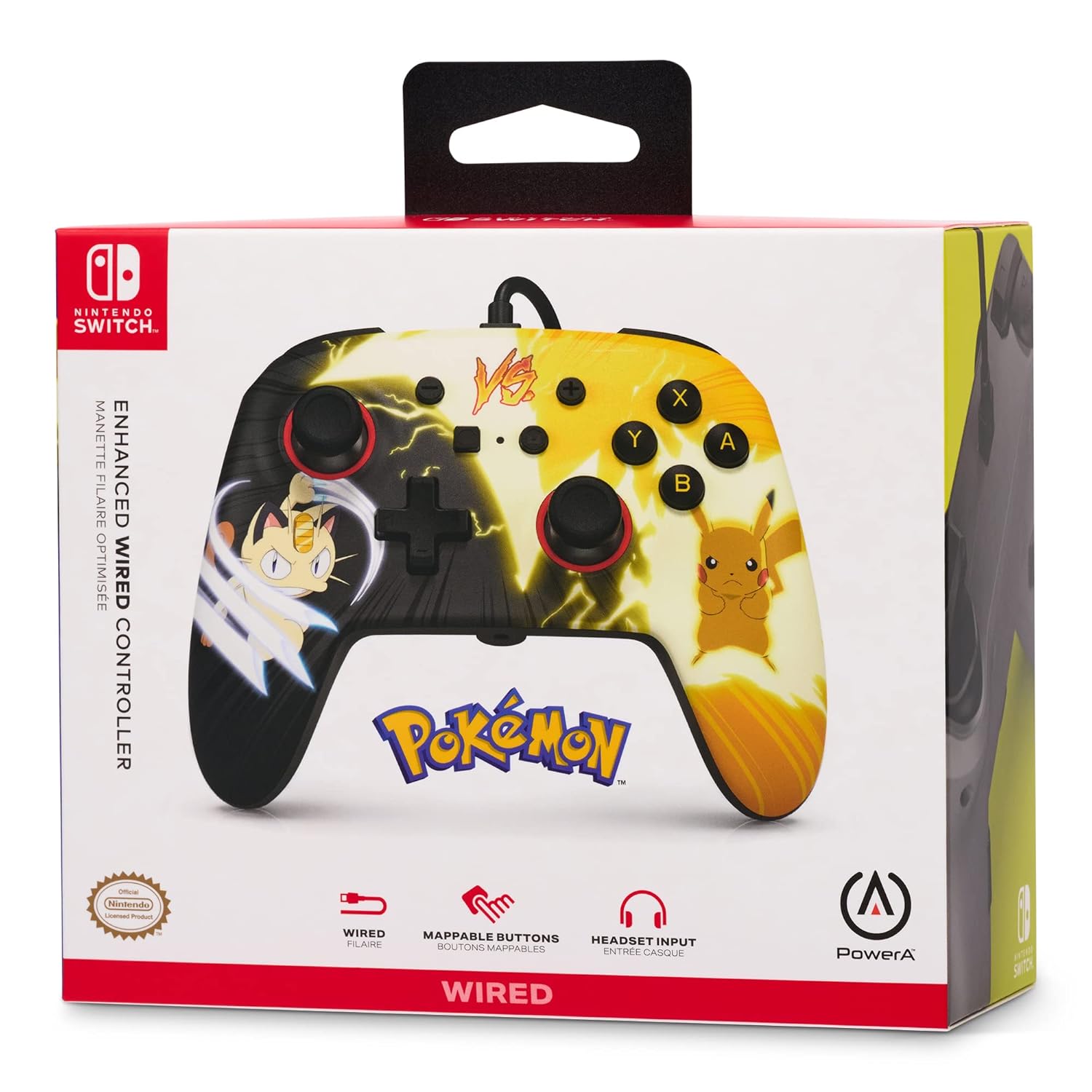 Kablolu Nintendo Switch Oyun Kolu - Pokémon: Pikachu vs. Meowth