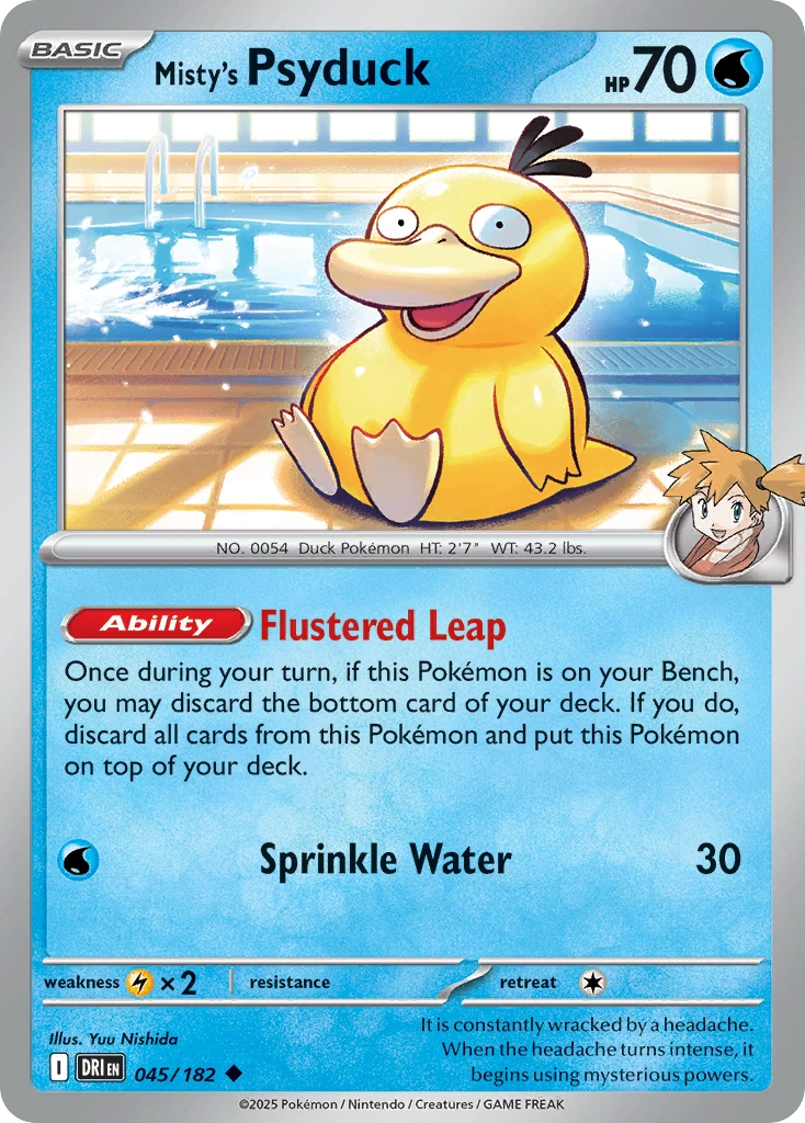 Misty's Psyduck 045/182   - Reverse Holo