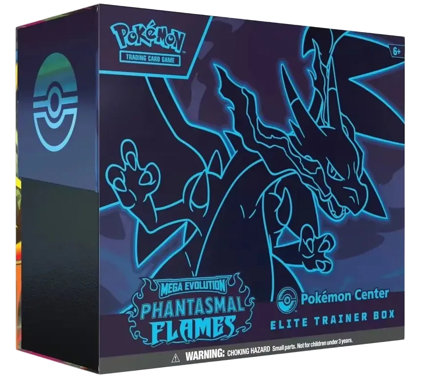 エリートトレーナーボックス PHANTASMAL FLAMES Pokémon Center - Phantasmal Flames Elite Trainer Box Satın Al