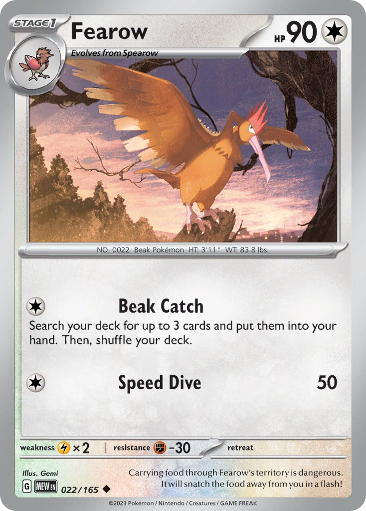 Fearow 022/165 - Reverse Holo