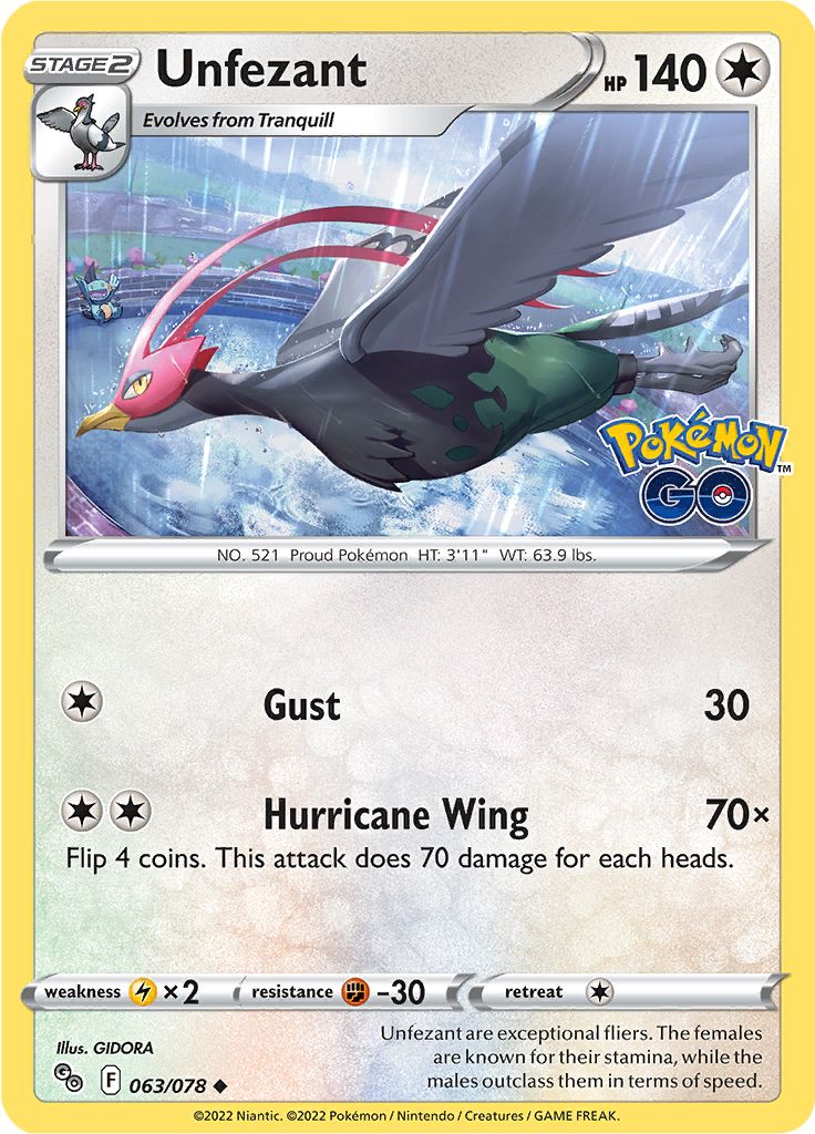 Unfezant 063/078 - Reverse Holo