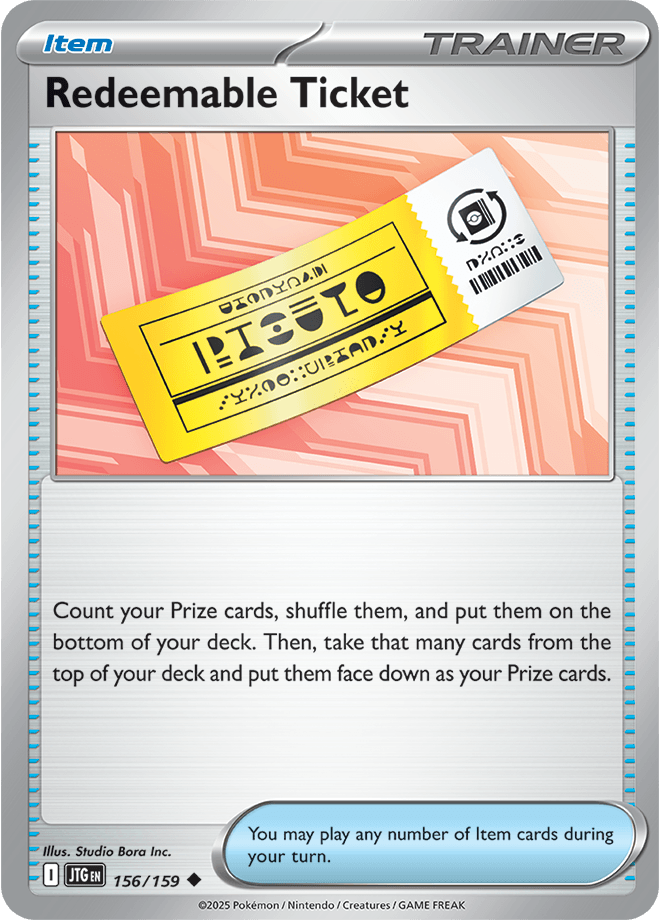 Redeemable Ticket 156/159 - Reverse Holo