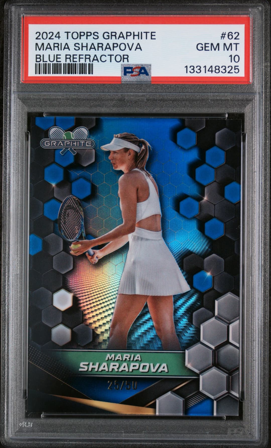 その他 2024 Topps Chrome Maria Sharapova PSA Maria Sharapova #62 - 2024 Topps Graphite - Blue Refractor - 25/50