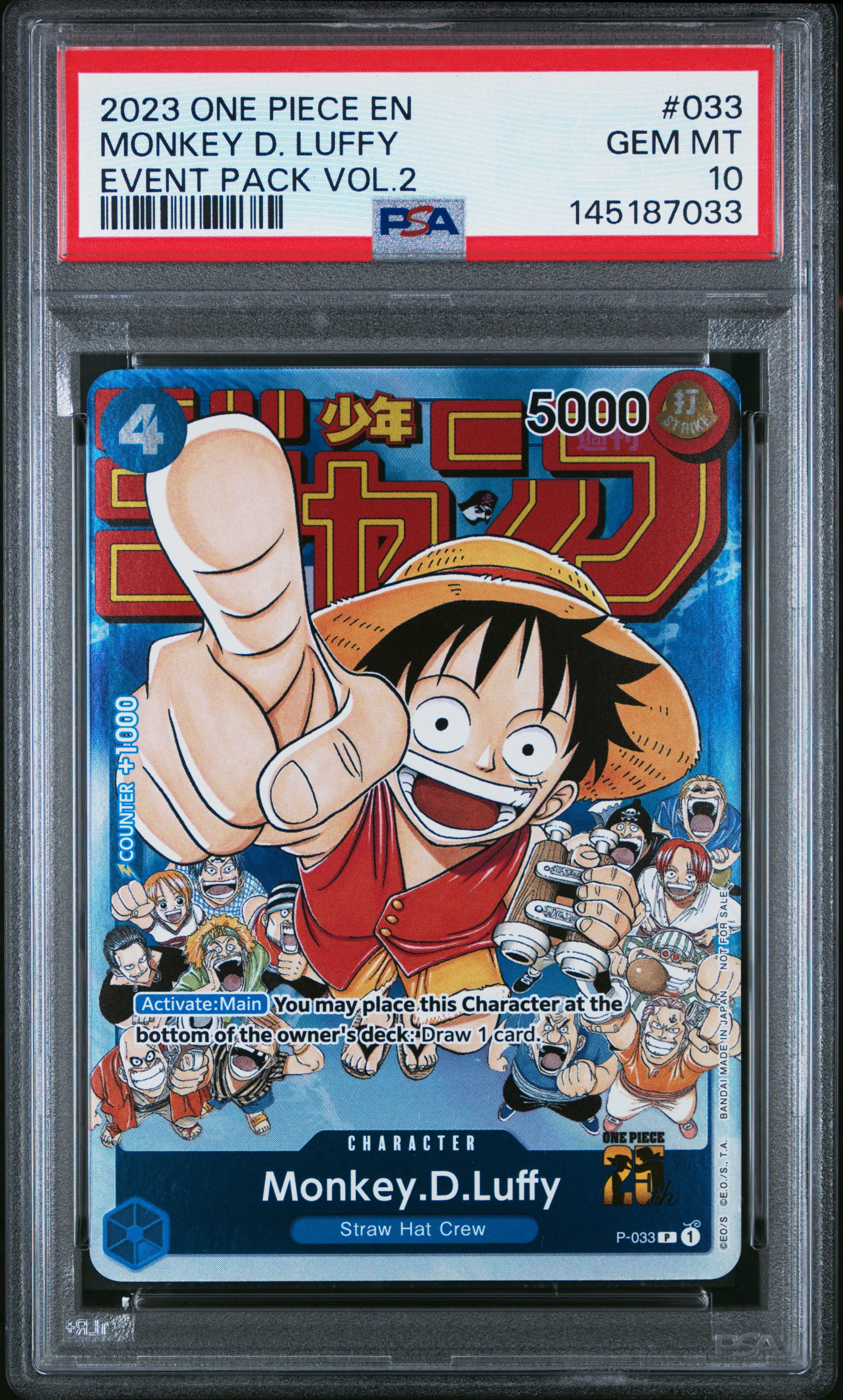 Monkey D. Luffy #P-033 - Event Pack Vol. 2 - PSA 10 Satın Al