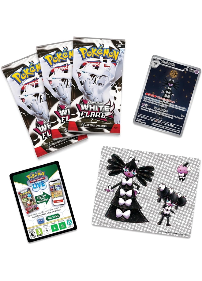 White Flare Tech Sticker Collection - Gothitelle
