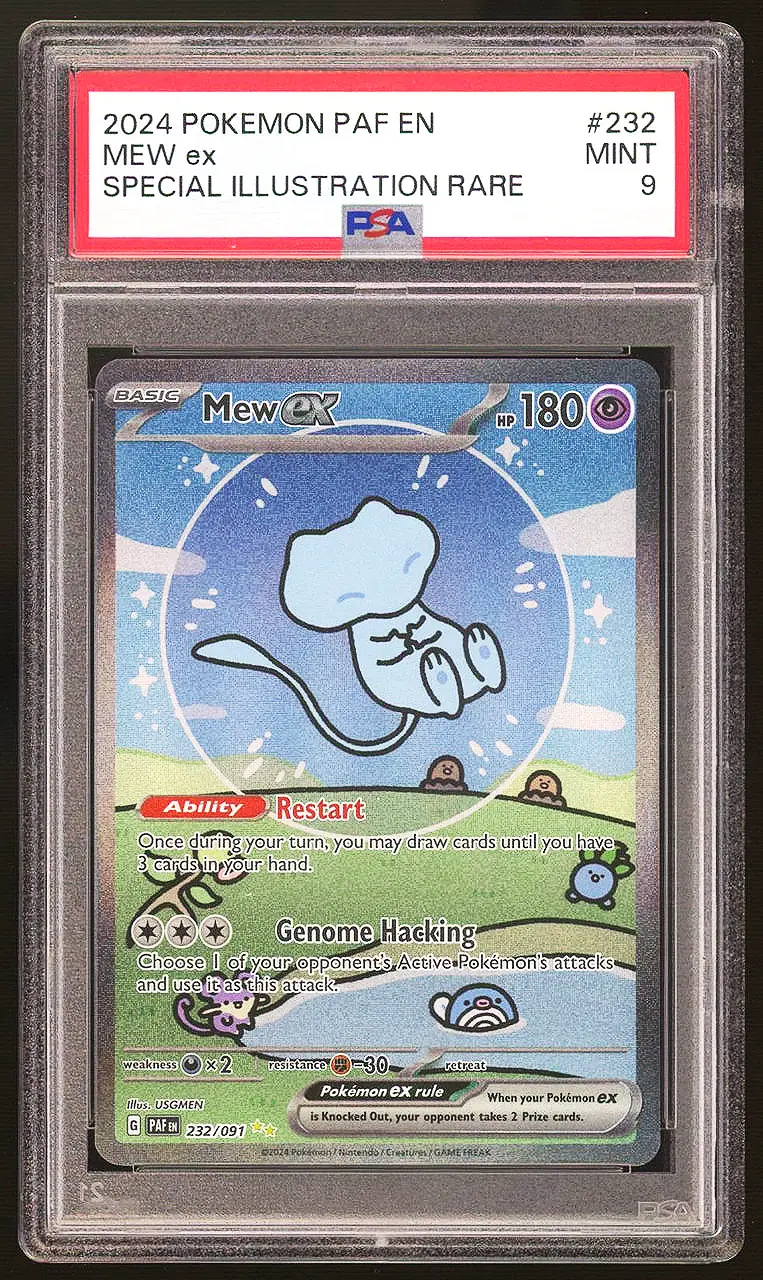 Mew Ex #232 - Paldean Fates - PSA 9