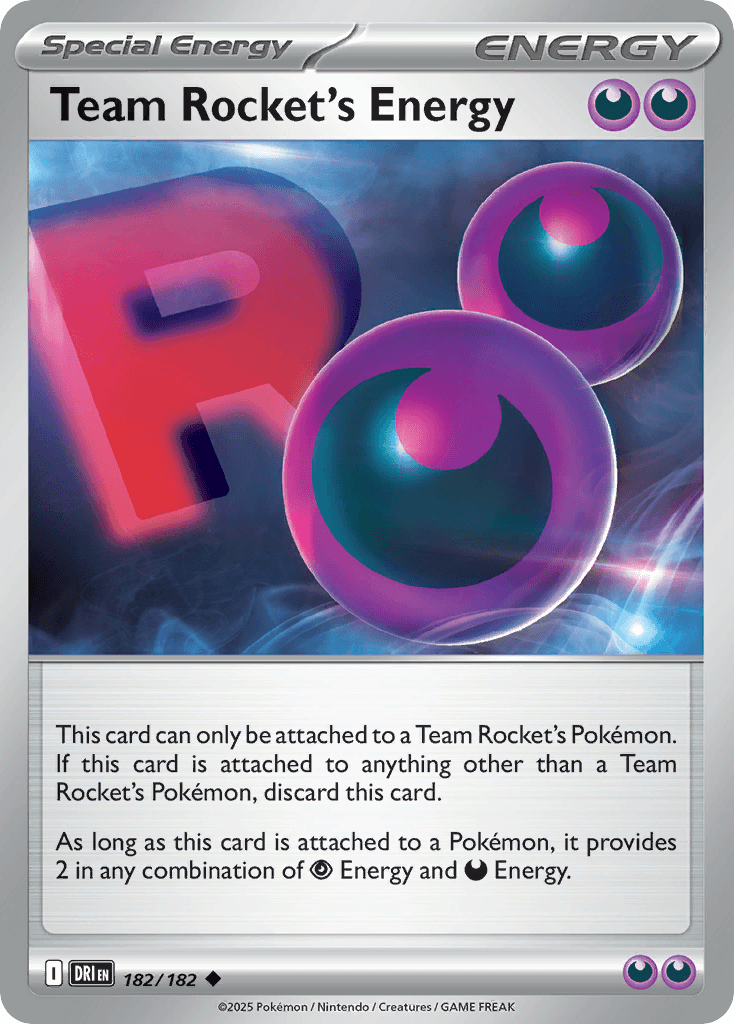 Team Rocket's Energy 182/182   - Reverse Holo