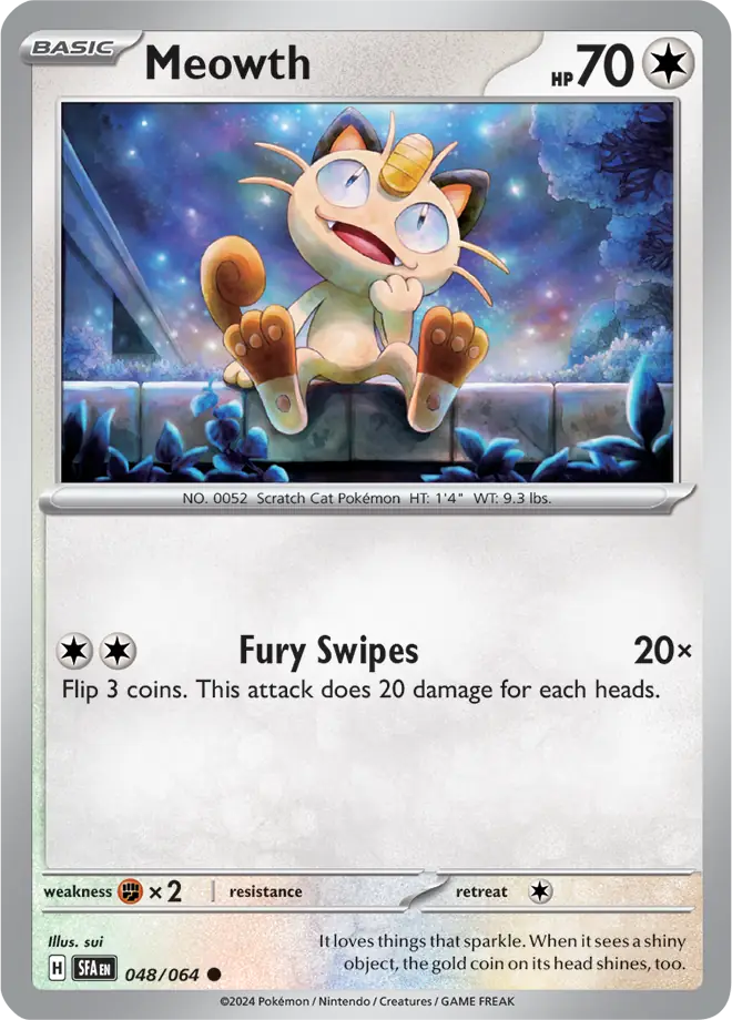ポケモンカード Meowth 50 HP コモン Meowth 048/064 Satın Al - Meowth 048/064
