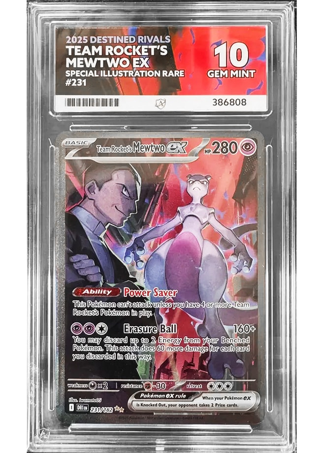 Team Rocket's Mewtwo Ex #231 - Destined Rivals - ACE 10