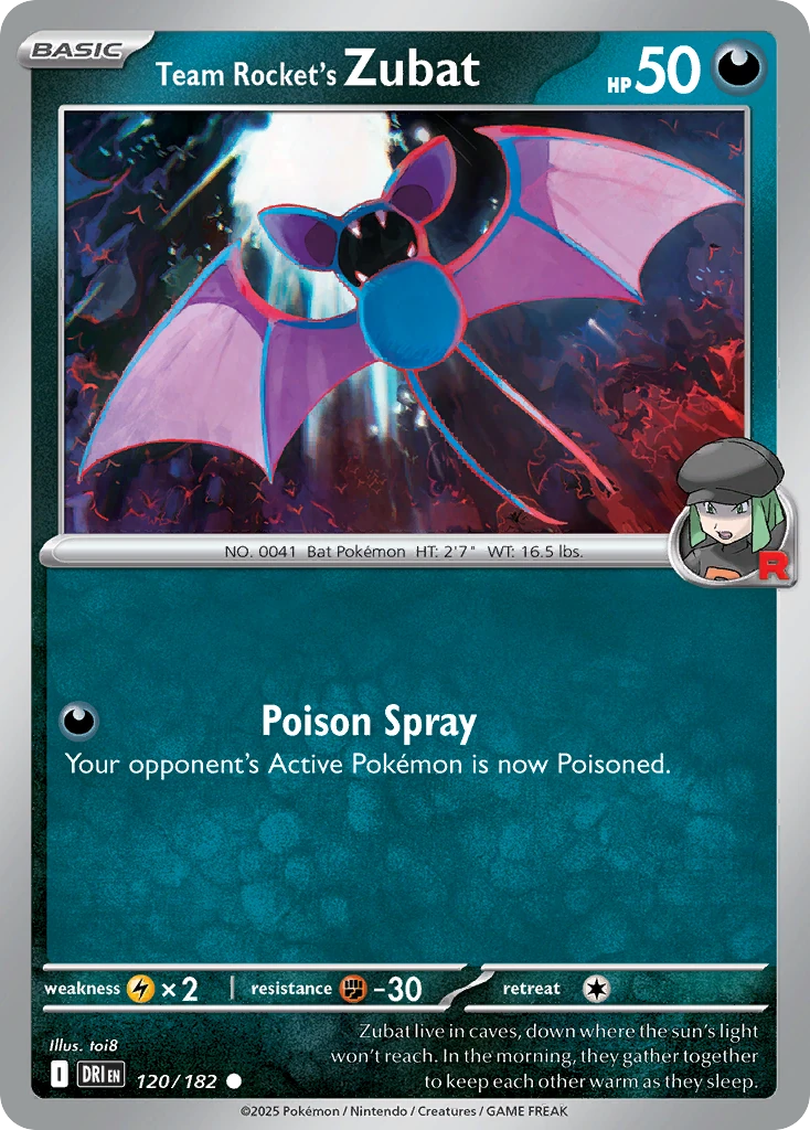 Team Rocket's Zubat 120/182   - Reverse Holo