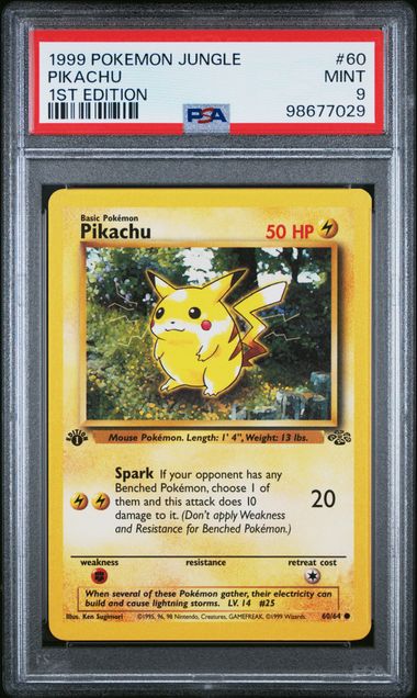 Pikachu #60 Jungle (1st Edition) - PSA 9 Satın Al - Pikachu #60