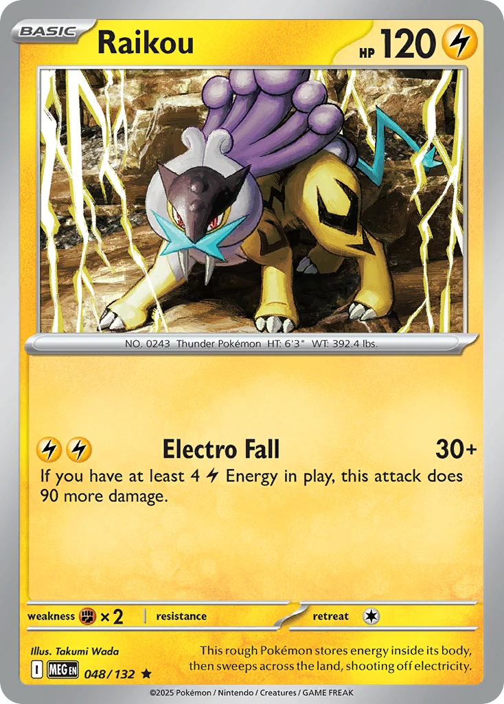 Raikou 048/132 - Reverse Holo