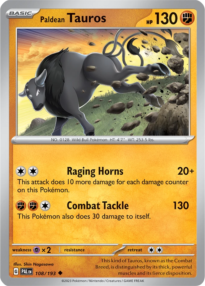 Paldean Tauros 108/193 - Reverse Holo